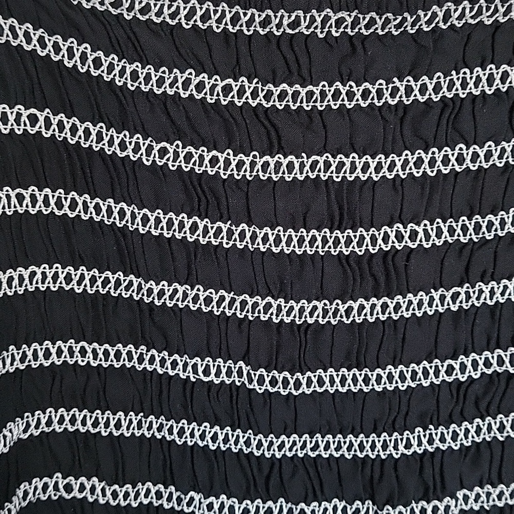 Women's black and white short sleeved shirt by SO, large. NWT. - Picture 3 of 8